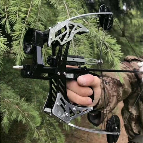 Archery Hunting 25lbs MINI Triangle Fishing Compound Bow Kit Arrows Right Hand - Picture 13 of 15