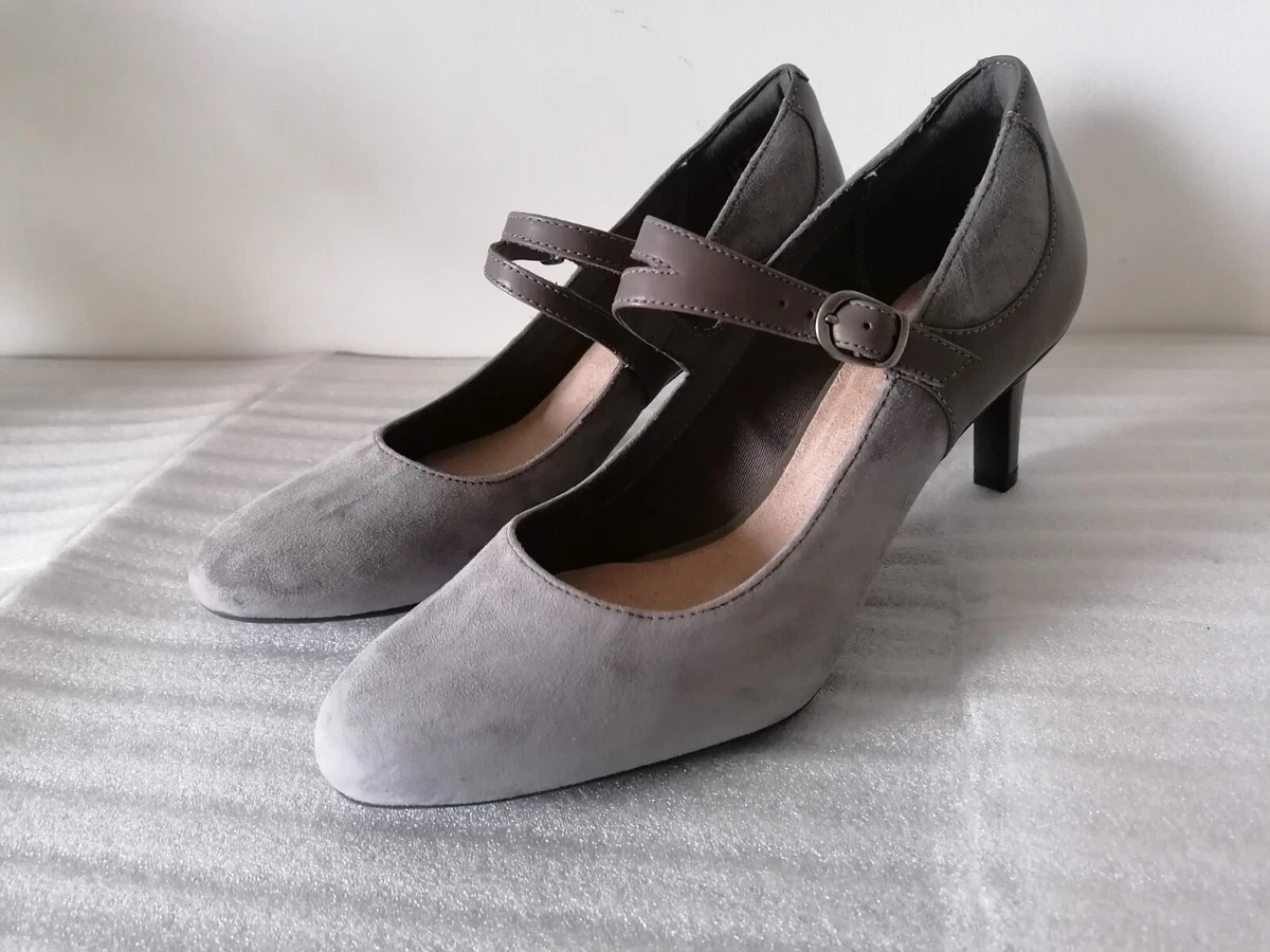 Clarks grey court clearance shoes
