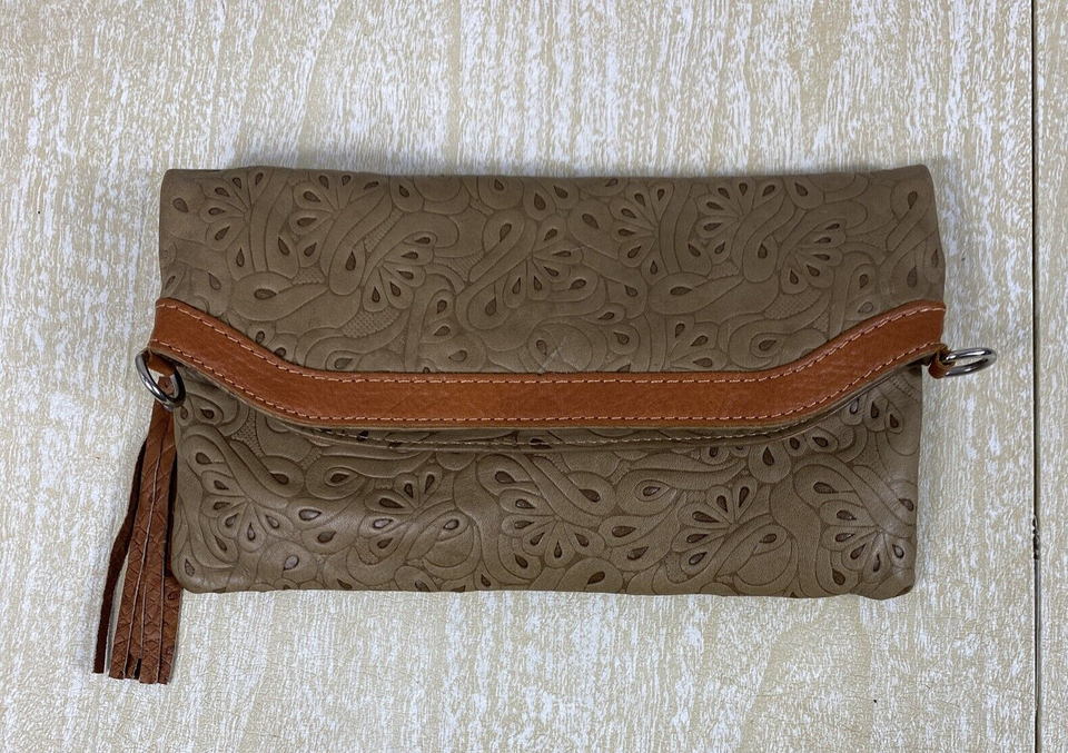 PELLE Genuine Leather Handbag Purse Slouchy Crossbody Made In Italy