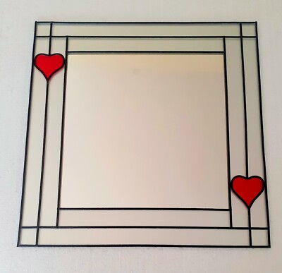 HERZ DESIGN WANDSPIEGEL 13 Zoll quadratisch NEUWARE 