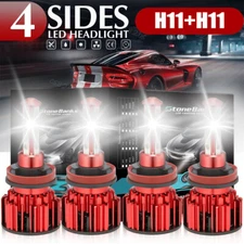 4X For Honda Civic 2012-2020 6000K White 4-Sides LED Headlight Hi/Lo Beam Bulbs