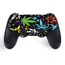 Skins Decal Wrap for PS4 / PS4 Pro Controller - Colorful Weed Leaves Leaf
