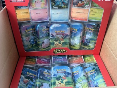 Pokémon Ascended Heroes Mini Tin 5Pack Box English 2 PACK SEALED 10 tins