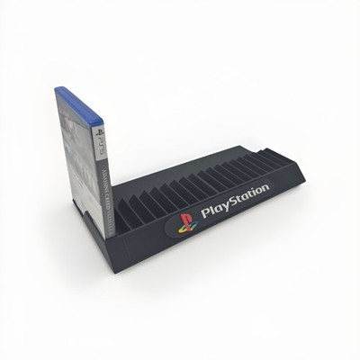 Sony PlayStation Ps2 Ps3 Ps4 Ps5 Game Holder Stand   Holds 10 Games, Black