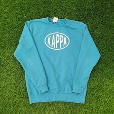 Kappa-Omini Sweatshirt Womens Large 21x26 Blue Turquoise