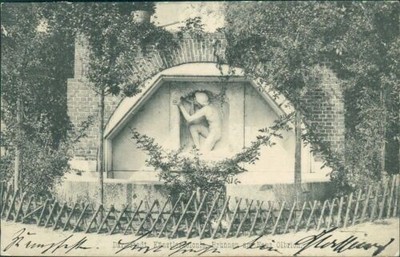 Postcard Darmstadt artist colony fountain at the house Olbrich 1906 (no.954)