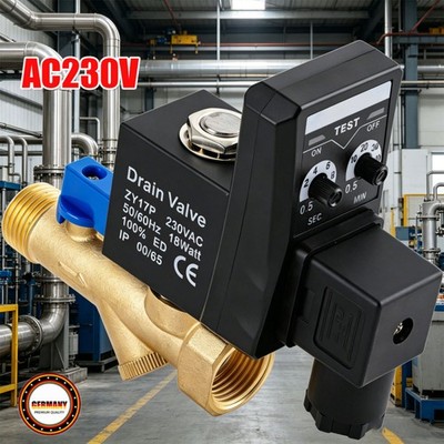 Automatisches Ablassventil G1/2 DN15 Automatic Electronic Timed Drain Valve Air