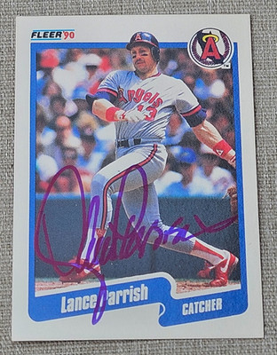 1990 Fleer LANCE PARRISH Phillie/Angels In-Person Signed Autographed AUTO