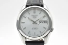 Vintage [Near MINT] SEIKO 5 7S26-01V0 Silver Day Date Automatic Mens Watch JAPAN