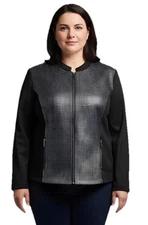 Lane Bryant Black Moto Jacket Women’s Size 24W NWT