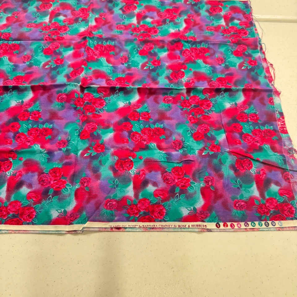 rose & humble quilting fabric rambling rose barbara chaney 28x41 - Image 4 of 4