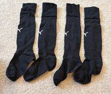 Calcetines de fútbol Puma negros, 2 pares, talla YTH 5-7, WMN 6-10, HOMBRE 6-8