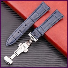 Soft Cow Leather Watchbands With Butterfly Clasp Strap 18mm 20mm 22mm 24mm 5