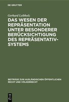 Das Wesen Der RepräSentation Unter Besonderer BerüCksichtigung Des RepräSentativ