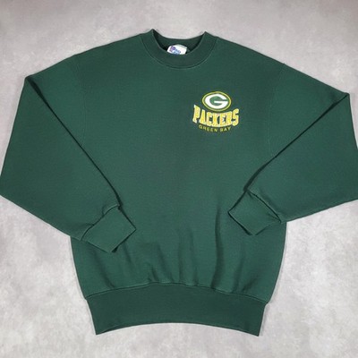 Vintage Green Bay Packers Sweatshirt Mens Medium Green NFL Football Pro Player