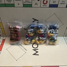 4-Kelloggs Disney Mini Bean 3 Donald Duck  1 Bullseye Plush Toy 2001 Sealed