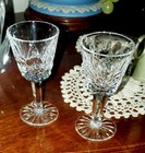One Pair Set of 2 DISCONTINUED Waterford LISMORE Port or Cordial Glasses MINT — photo 2