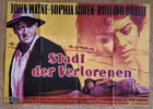Stadt der Verlorenen (Quer-Plakat '57) - Sophia Loren / John Wayne