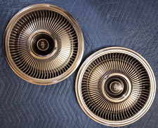 Pair 2 1969 Lincoln Mark Iii Oem Turbine Wheel Covers Hubcaps 15