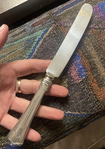 Antique Vintage RW&S WALLACE Sterling Silver Handle Large Butter Spreading Knife