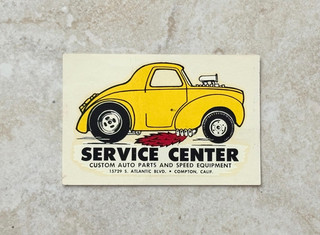 Rare Compton CA Service Center Custom Auto Parts & Speed Equipment Hot Rod Decal