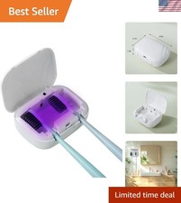 UV-C Toothbrush Sanitizer - Travel-Safe, Rechargeable Wall Mountable Case