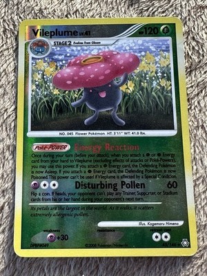2008 Pokémon DP Legends Awakened Vileplume Reverse Holo 45/146 LP