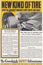 1938 Goodrich Silvertown Tire: New Kind of Tire Vintage Print Ad