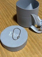 CHRISTIAN DIOR Mimioui Chain Diamond Ring 18K White Gold EU 54 / US 6.75 w/Box