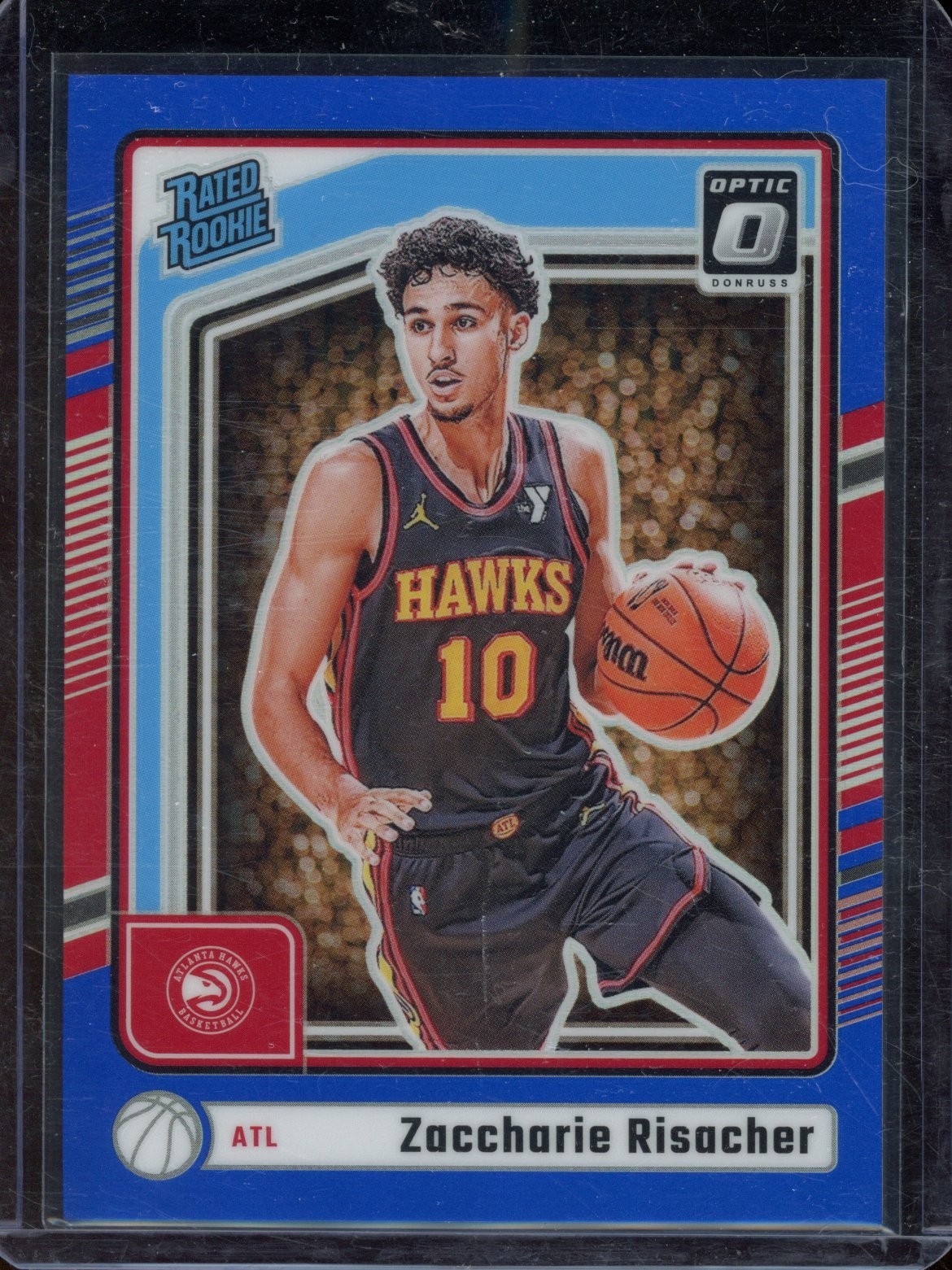 2024-25 Optic Zaccharie Risacher Blue Rated RC /49 #268