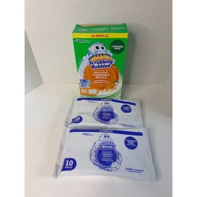 Scrubbing Bubbles Fresh Brush Flushable Refills Citrus Action 40 Count