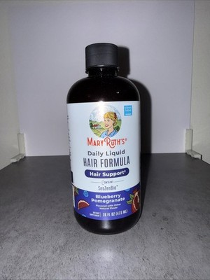 Mary Ruth's Daily Liquid Hair Formula Blueberry Pomegranate 16fl oz Sealed