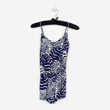 Lilly Pulitzer Deanna Romper Size XS Navy Blue Oh Cabana Boy Coastal Summer