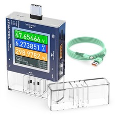 USB Tester, Type-C/USB 2 in 1 Fast Charging Protocol Voltmeter Power Meter Di...
