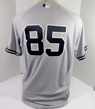 2020 New York Yankees Luis Cessa #85 Game Issued Grey Jersey HGS Patch 46 15