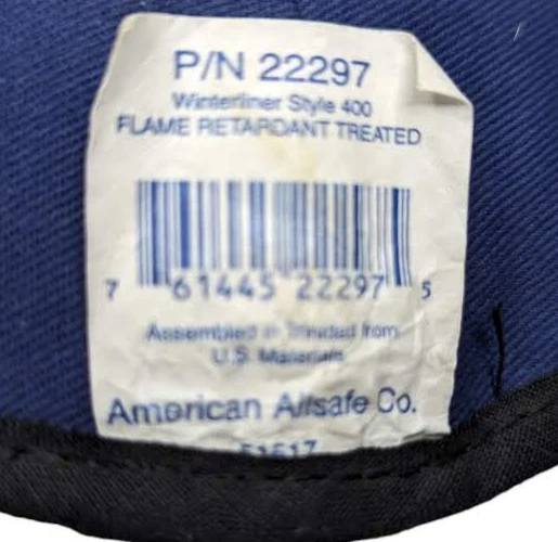 Forro de invierno forrado Sherpa American All Safe azul marino hasta los hombros talla única Foto 3 de 4