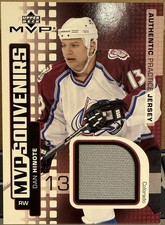 2002-03 Upper Deck MVP DAN HINOTE Souvenirs Game Jersey #S-DH Colorado Avalanche