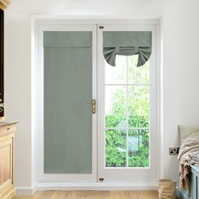 RYB HOME French Door Curtains 30x69" Thermal Insulated Light Block Privacy Green