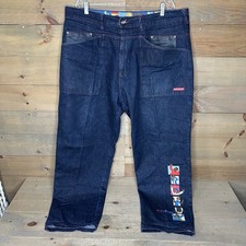 Vintage Y2K Platinum Fubu Fat Albert Jeans Denim Blue Baggy Wide Men's 42x33