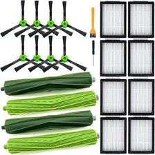 Replacement Kit for Roomba E/i Series – 2 Rollers, 8 Filters, 8 Side Brushes