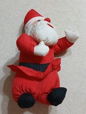 International Silver Co Vintage Nylon Santa Claus Plush 7"