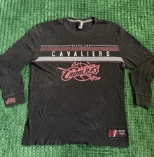 UNK Cleveland Cavaliers NBA Thermal Shirt Mens Large Black Waffle Knit L/S Cavs