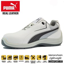 MENS PUMA LEATHER SAFETY COMPOSITE TOE CAP AIRPORT HIKING WORK ANKLE BOOTS SIZE