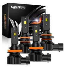 NIGHTEYE 9005 9006 Fog Light - 40000LM 6500K 9005/HB3 High Beam 9006/HB4 Low ...