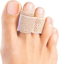 6Pcs Hammer Toe Straightener Hammer Toe Splint Toe Wrap Cushioned Bandages Beige