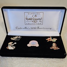 Disney Cinderella 50th Anniversary Pin Set Anniversary Theme Collectible Set