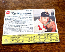 1962 Post Canadian #40 Tito Francona  RARE. SP.  FILLER