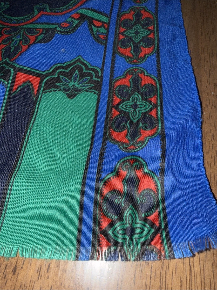 Gim Renoir Made in Italy Paisley Baroque Scarf Shawl Wrap Boho Office Chic 67x24 View 4