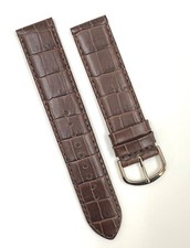 Genuine Michael Kors 20mm x 20mm Brown Leather Alligator Grain Watch Band Strap