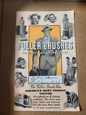 Fuller Brush Company Brochure 1937 - 16 Pages -  Pre-Owned 